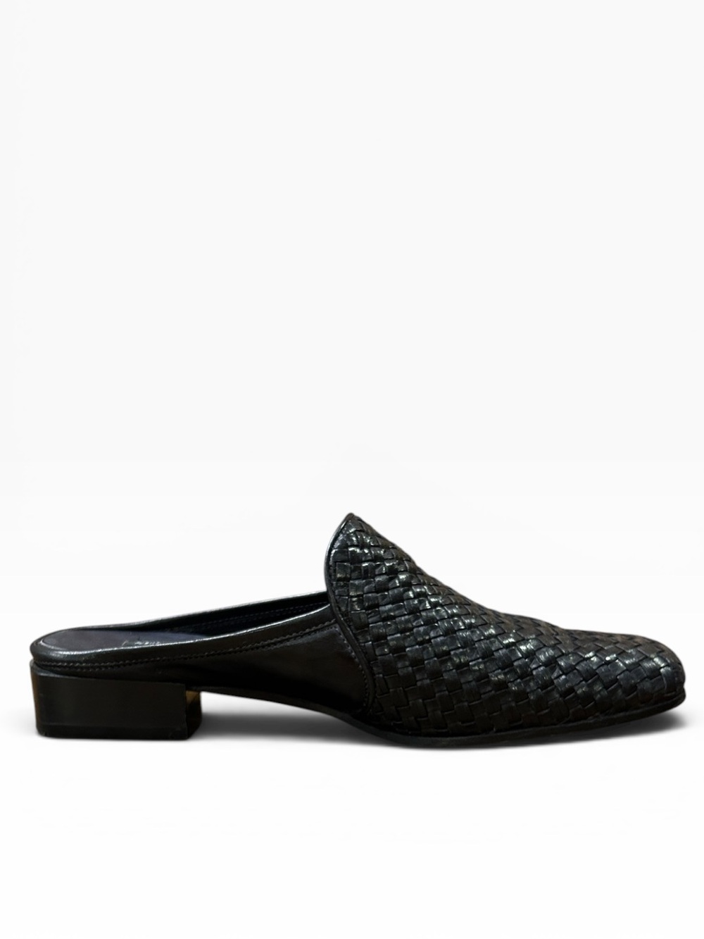 Sesto Meucci Woven Black Leather Mules Women’s Size 7.5 N - Picture 2 of 10